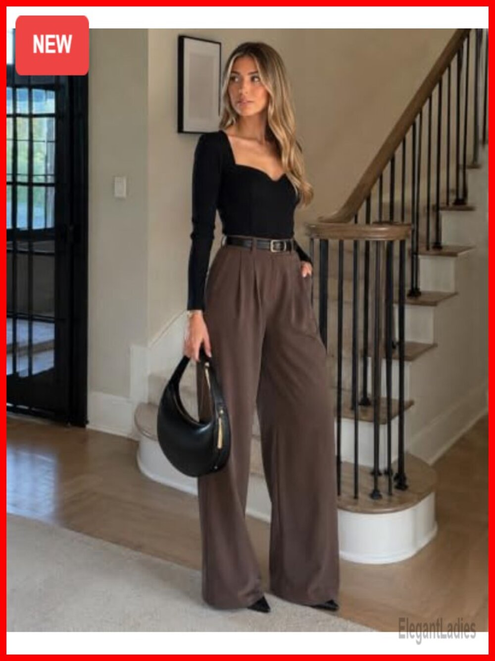 Wide Leg Dress Pants Tall Business Casual Trousers High Rise - Picture 4 of 6